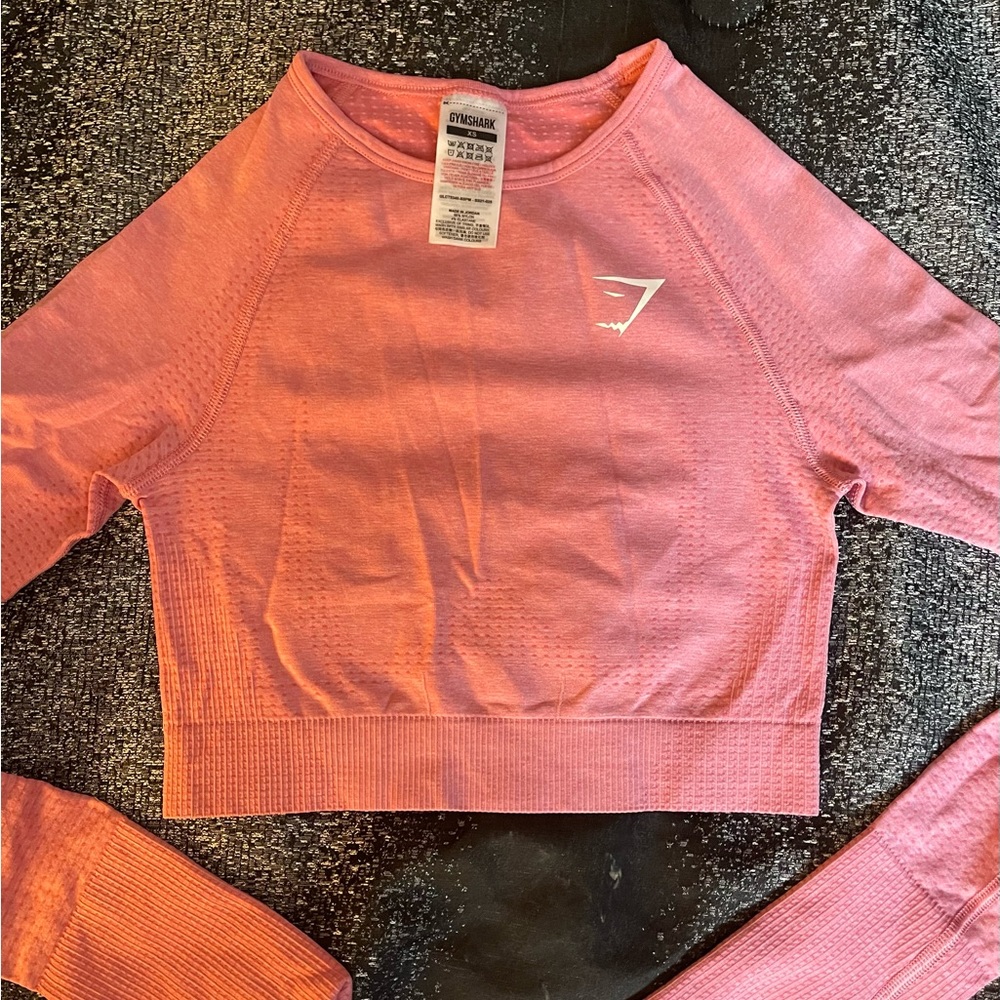 Gymshark Vital Seamless 2.0 crop long sleeve- Pink marl